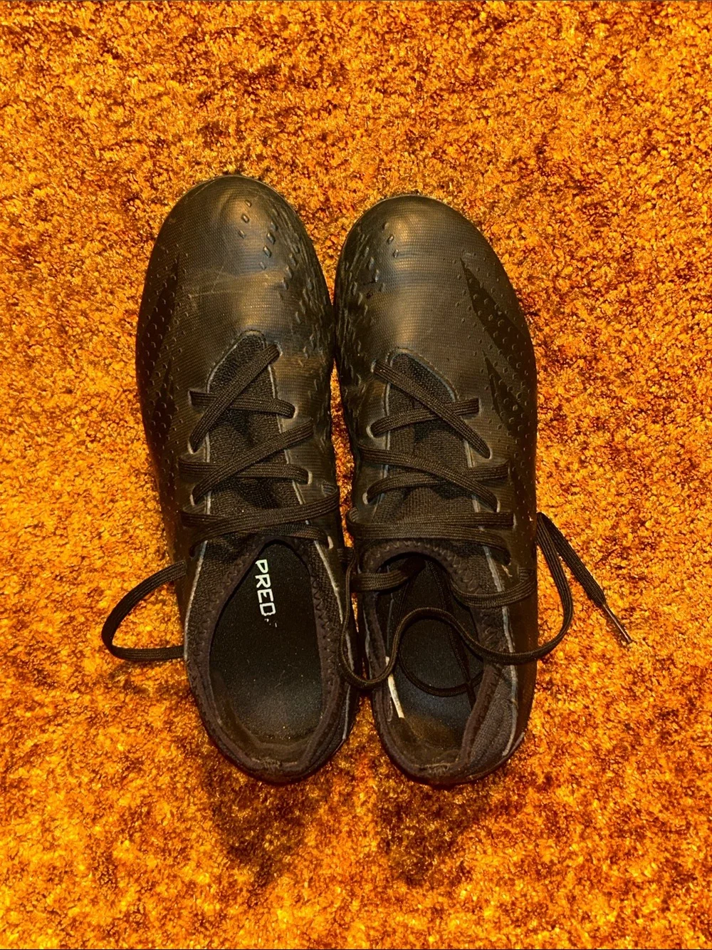 adidas Black Men's Lightweight Athletic Lace-Up Shoes